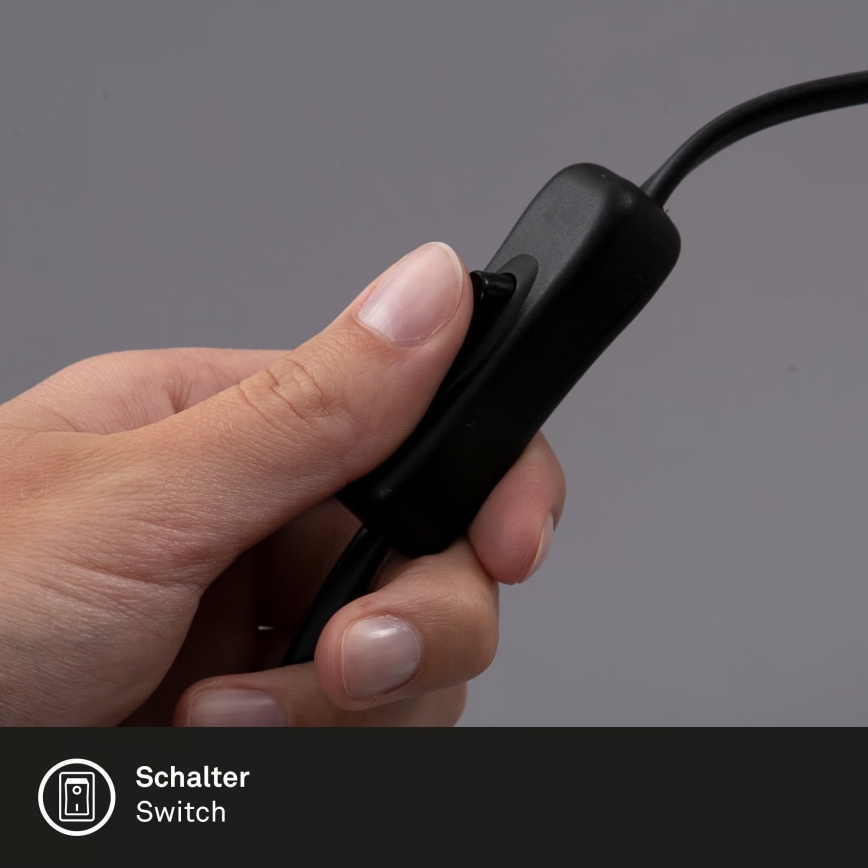 Lampă cu clemă 1xGU10/3W/230V neagră