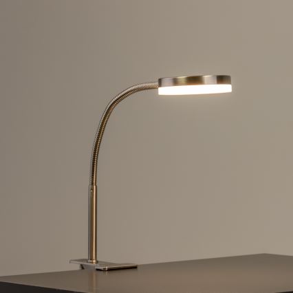 Lampă cu clemă LED/3,2W/230V, crom mat