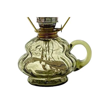 Lampă cu gaz lampant ANNA 33 cm verde-pădure mare crachelură