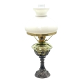 Lampă cu gaz lampant cu suport din aliaj de staniu 45 cm verde-pădure