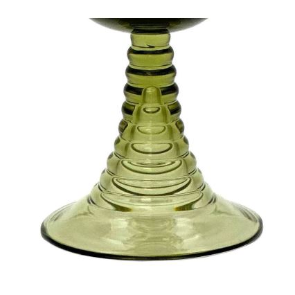 Lampă cu gaz lampant JASMÍNA 50 cm verde-pădure cu abajur floral