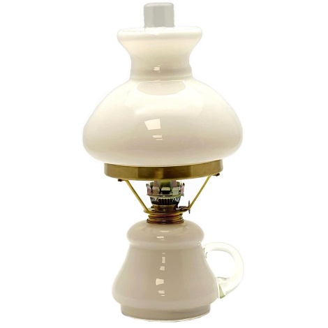Lampă cu gaz lampant TEREZA 34 cm opal