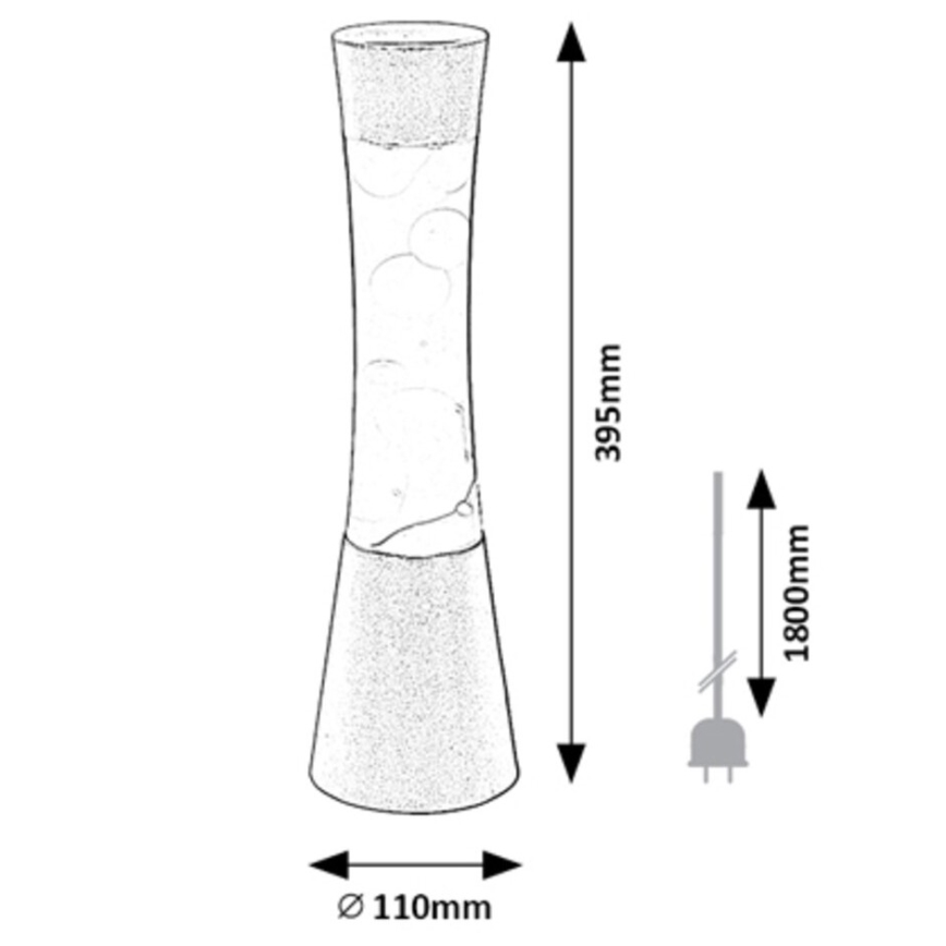 Lampă cu lavă MINKA 1xGY6,35/20W/230V albastră Rabalux