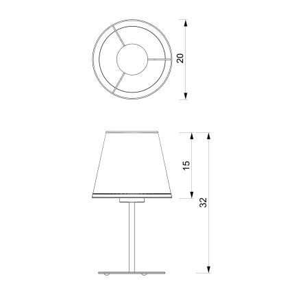 Lampă de birou ARDEN 1xE27/15W/230V bej