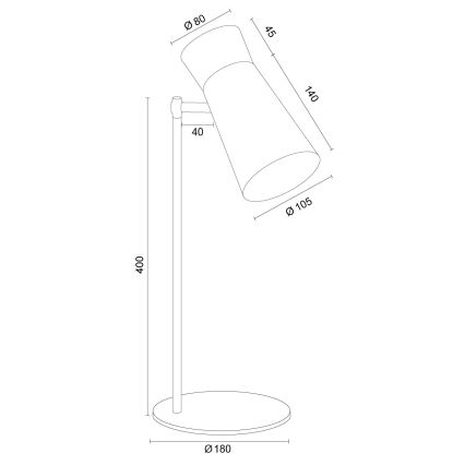 Lampă de birou Argon LORD 8872, 1xE14/7W/230V, gri