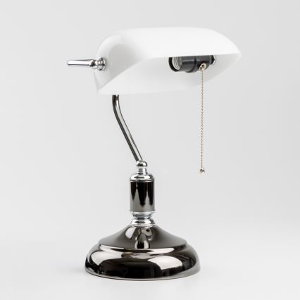 Lampă de birou Brilagi BANK OFFICE 1xE27/60W/230V negru/argintiu/alb