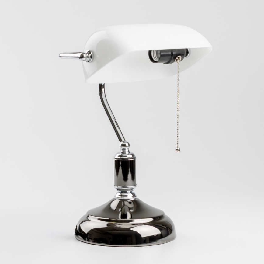 Lampă de birou Brilagi BANK OFFICE 1xE27/60W/230V negru/argintiu/alb