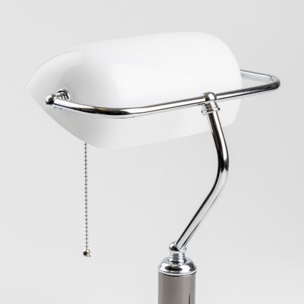 Lampă de birou Brilagi BANK OFFICE 1xE27/60W/230V negru/argintiu/alb