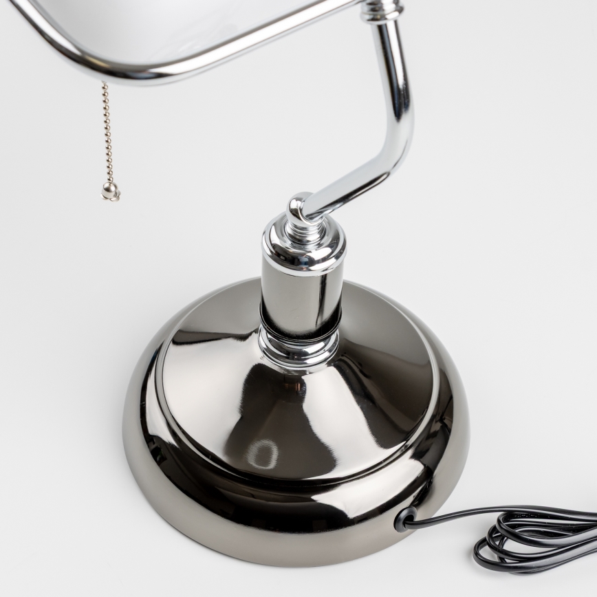 Lampă de birou Brilagi BANK OFFICE 1xE27/60W/230V negru/argintiu/alb