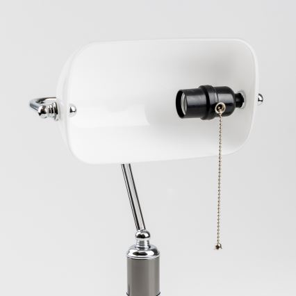 Lampă de birou Brilagi BANK OFFICE 1xE27/60W/230V negru/argintiu/alb