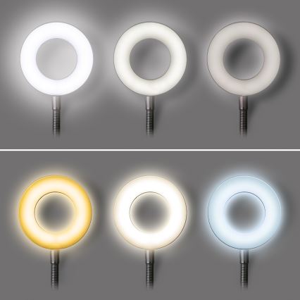 Lampă LED de birou reglabilă cu clemă LED/8W/230V 3000/4000/5000K neagră