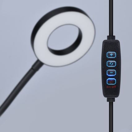 Lampă LED de birou reglabilă cu clemă LED/8W/230V 3000/4000/5000K neagră
