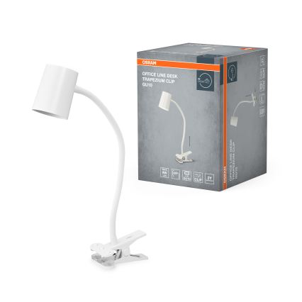 Lampă de birou cu clemă Osram DESK LINE 1xGU10/9W/230V, albă