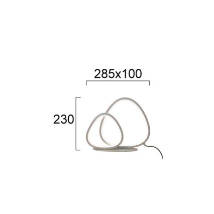 Lampă de birou HELIX LED/15W/230V argintie
