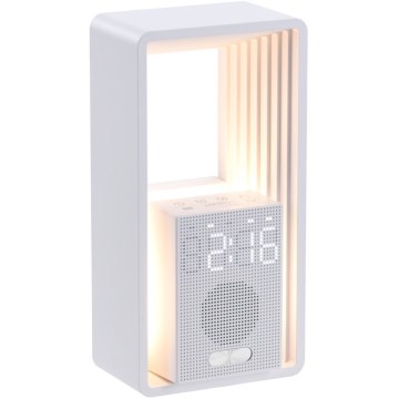 Lampă de birou LED cu ceas deșteptător și încărcare CALM LED/3,5W/5V