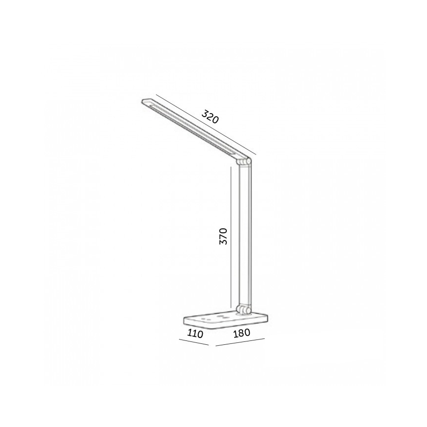 Lampă de birou LED reglabilă cu încărcare wireless QI NOBLITE Q LED/7W/230V 3000/4000/6500K neagră