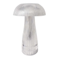 Lampă de birou LED cu touch, reîncărcabilă, reglabilă, LED/1W/5V, 3000-6000K, 1800 mAh, transparentă