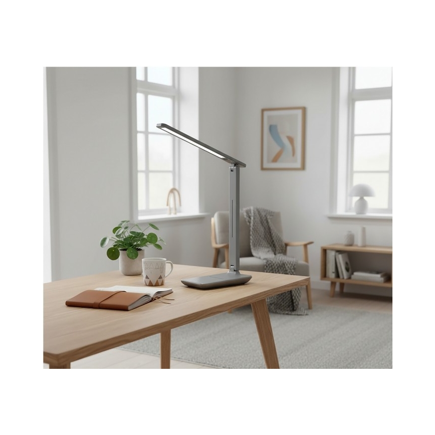 Lampă de birou LED dimabilă NOBLITE N LED/7W/230V 3000/4000/6500K gri