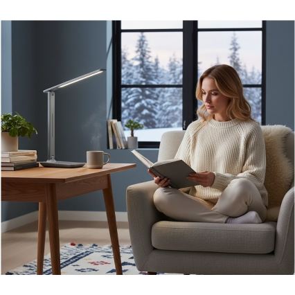 Lampă de birou LED dimabilă NOBLITE N LED/7W/230V 3000/4000/6500K gri
