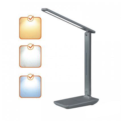 Lampă de birou LED dimabilă NOBLITE N LED/7W/230V 3000/4000/6500K gri