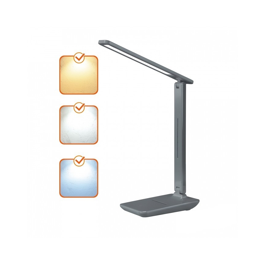 Lampă de birou LED dimabilă NOBLITE N LED/7W/230V 3000/4000/6500K gri