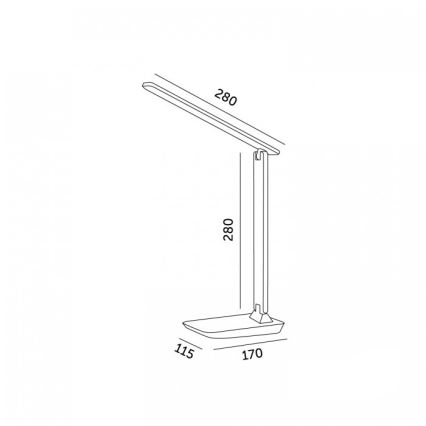 Lampă de birou LED dimerizabilă NOBLITE N LED/7W/230V 3000/4000/6500K maro