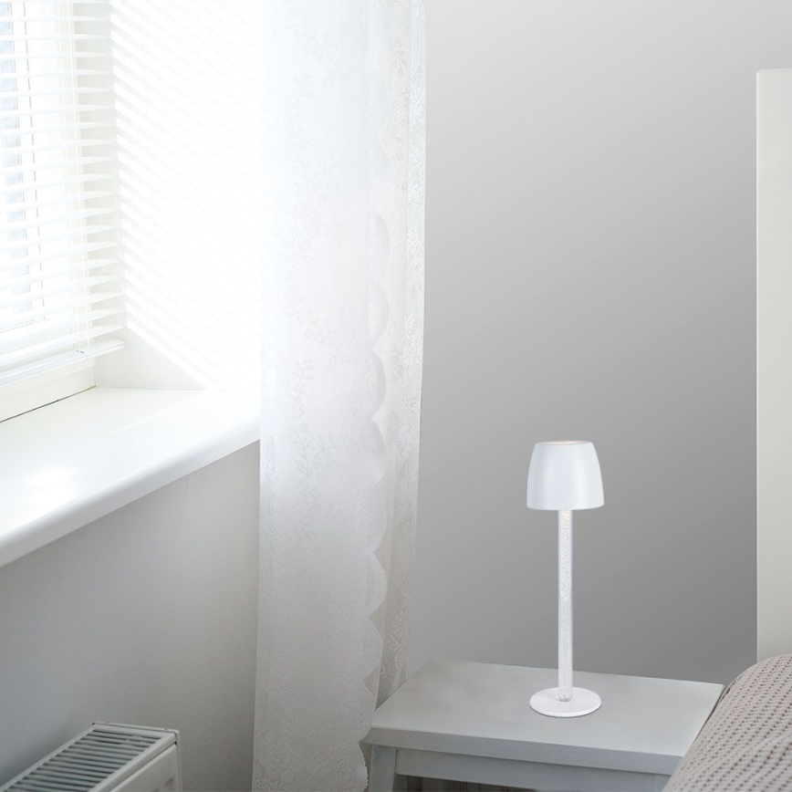 Lampă de birou LED încărcabilă cu touch, reglabilă, LED/3W/5V 3000K 1800 mAh, neagră