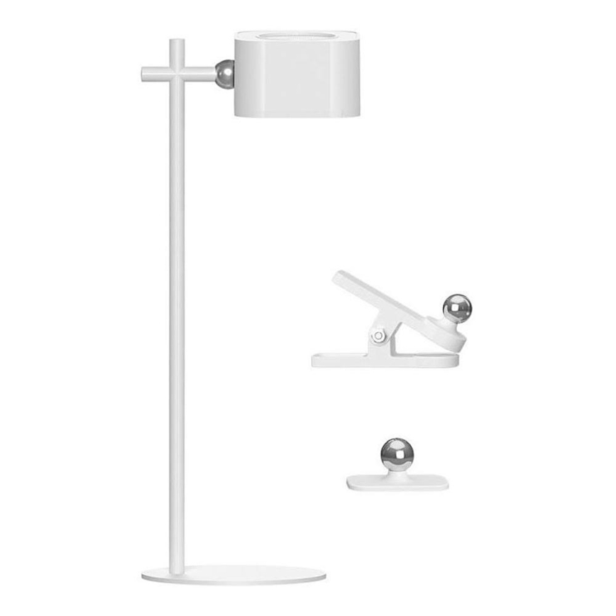 Lampă de birou LED încărcabilă magnetică cu funcție de reglare a luminozității 4în1 LED/3W/5V 3000-6000K 1800 mAh albă