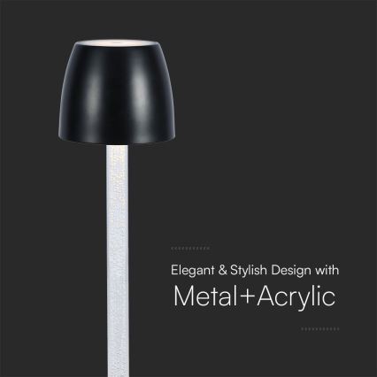 Lampă de birou LED încărcabilă cu touch, reglabilă, LED/3W/5V 3000K 1800 mAh, albă