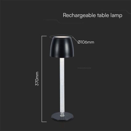 Lampă de birou LED încărcabilă cu touch, reglabilă, LED/3W/5V 3000K 1800 mAh, albă