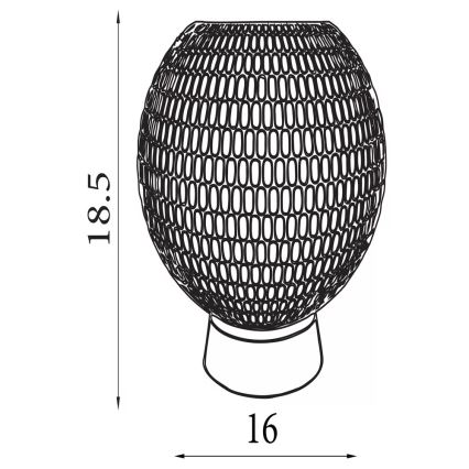 Searchlight - Lampă de birou LED MILA, 0,6 W, 3 x AAA, maro