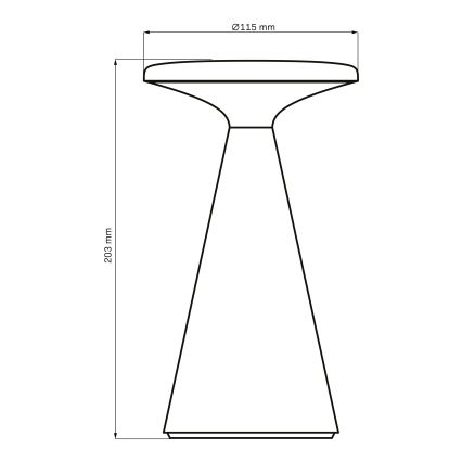 Lampă de masă LED de exterior cu touch, reglabilă, PAROS LED/1,8W/5V USB 1800 mAh IP44 albă