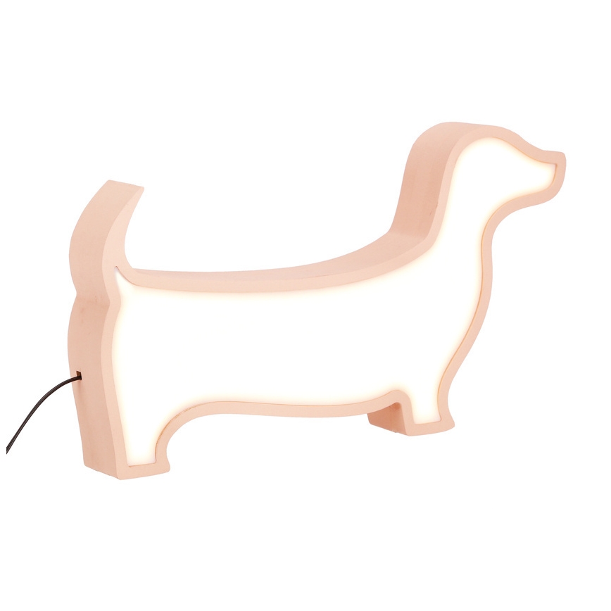 Lampă de birou LED pentru copii DOG LED/12W/230V roz