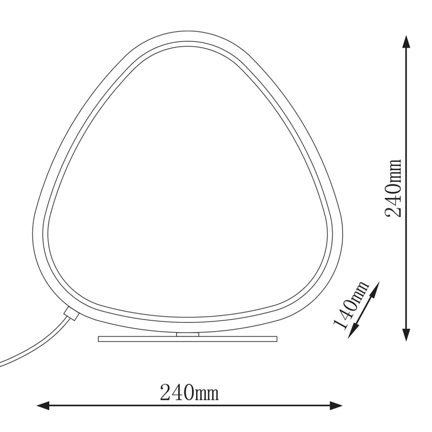 Lampă de birou LED PETRA LED/12W/230V 4000K neagră