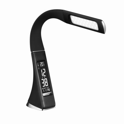 Lampă de birou LED tactilă, reglabilă, cu afișaj, 7W/5V, negru