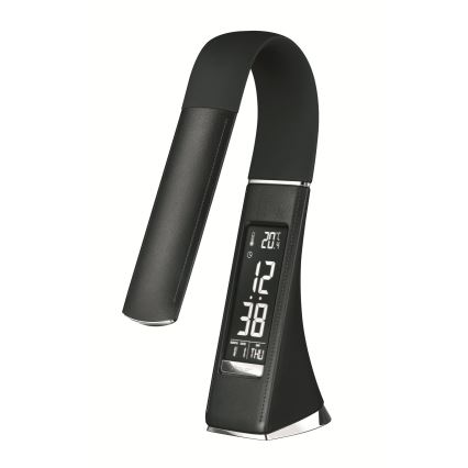 Lampă de birou LED tactilă, reglabilă, cu afișaj, 7W/5V, negru