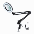 Lampă de birou LED reglabilă cu lupă, 22W/5V, 4000-6000K, neagră