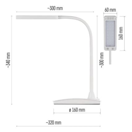 Lampă de birou LED reglabilă EDDY, 6W/230V, 3000/4500/6800K, albă