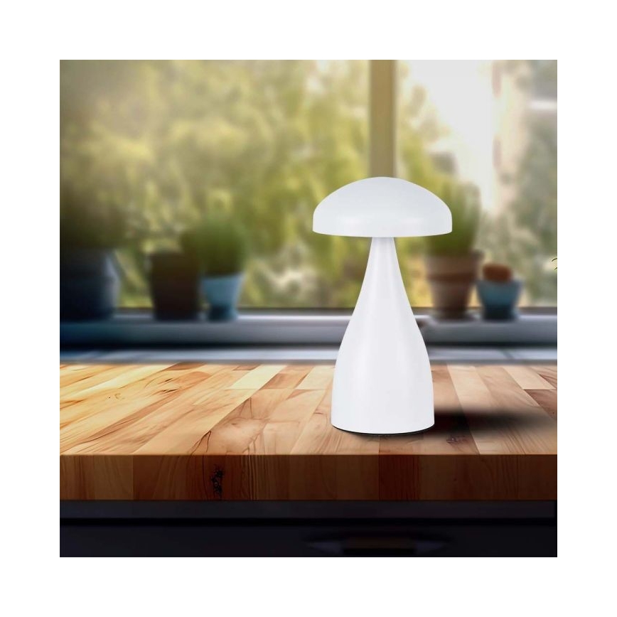 Lampă de birou LED cu touch, reîncărcabilă, reglabilă, LED/1W/5V, 3000-6000K, 1800 mAh, albă