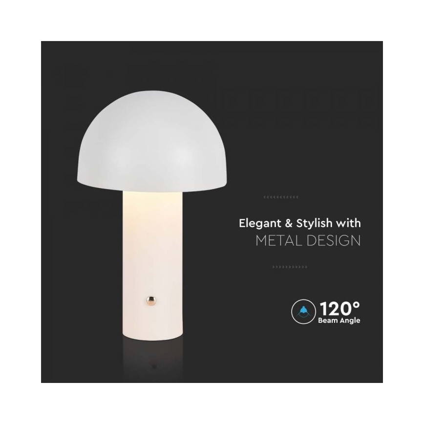 Lampă de birou LED cu touch, reîncărcabilă, reglabilă, LED/1W/5V, 3000-6000K, 1800 mAh, albă
