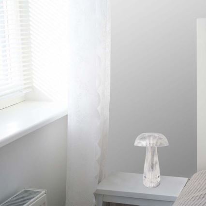 Lampă de birou LED cu touch, reîncărcabilă, reglabilă, LED/1W/5V, 3000-6000K, 1800 mAh, transparentă