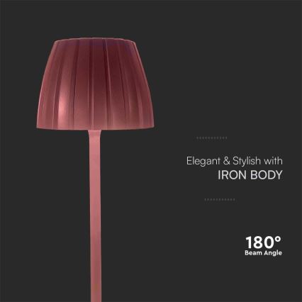 Lampă de birou LED cu încărcare, reglabilă prin atingere, LED/2,7W/5V 3000/4000/6000K 1800 mAh, maro