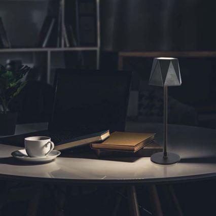 Lampă de birou LED reîncărcabilă cu touch, reglabilă, LED/4W/5V, 3000-6000K, 1800 mAh, neagră