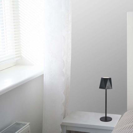 Lampă de birou LED reîncărcabilă cu touch, reglabilă, LED/4W/5V, 3000-6000K, 1800 mAh, neagră