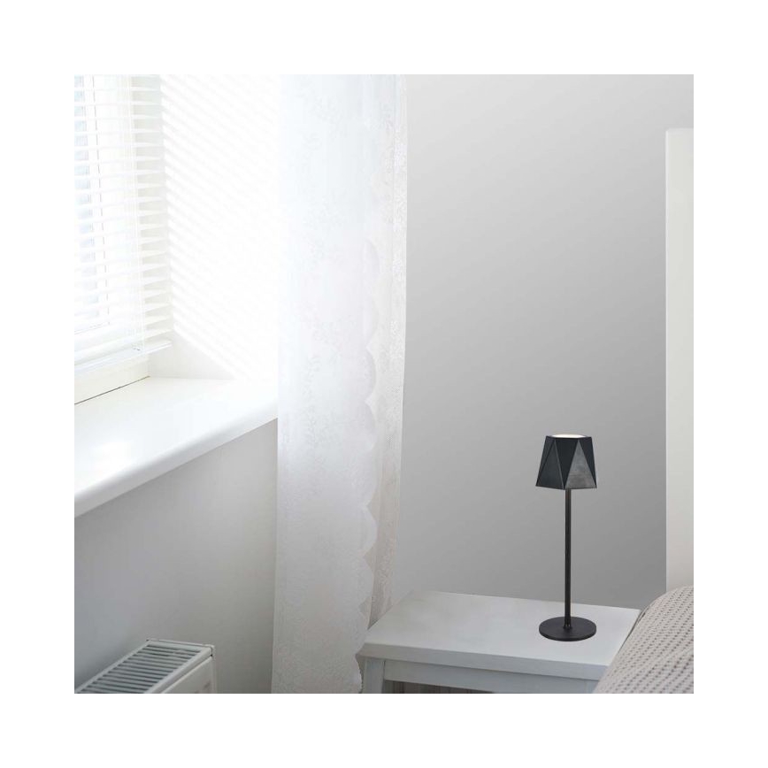 Lampă de birou LED reîncărcabilă cu touch, reglabilă, LED/4W/5V, 3000-6000K, 1800 mAh, neagră