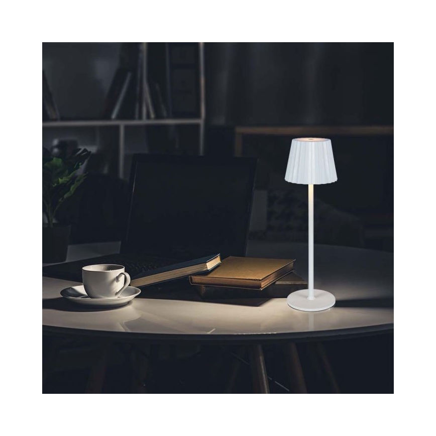 Lampă de birou LED cu touch, reîncărcabilă, reglabilă, LED/4W/5V, 3000-6000K, 1800 mAh, albă