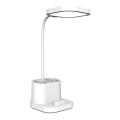 Lampă de birou LED reglabilă, reîncărcabilă, cu suport și powerbank LED/5W/5V 2400mAh