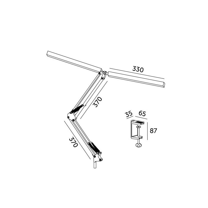 Lampă de birou LED reglabilă TENUIX DUO LED/15W/230V 3000-6000K albă