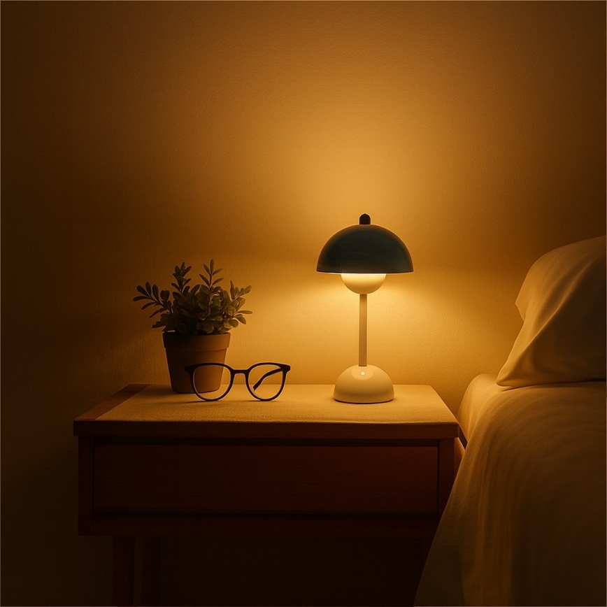 Lampă de birou LED reîncărcabilă cu control tactil COSTA, 3W/5V, 2400 mAh, 3000-6000K, albă