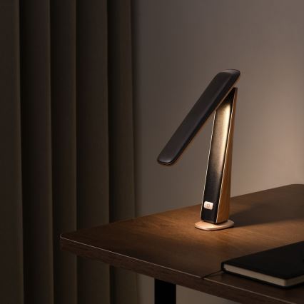 Lampă de birou LED reîncărcabilă, reglabilă TOP LED/4W/5V 1800 mAh 3000/4000/5000K maro/negru